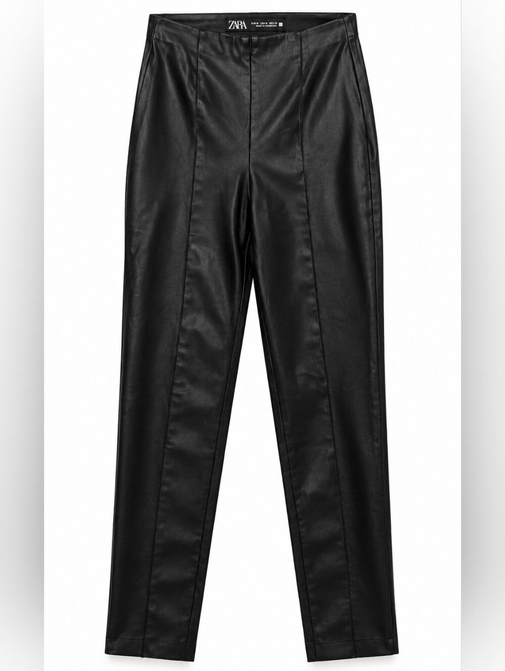 Zara Black Faux Leather Skinny Pants